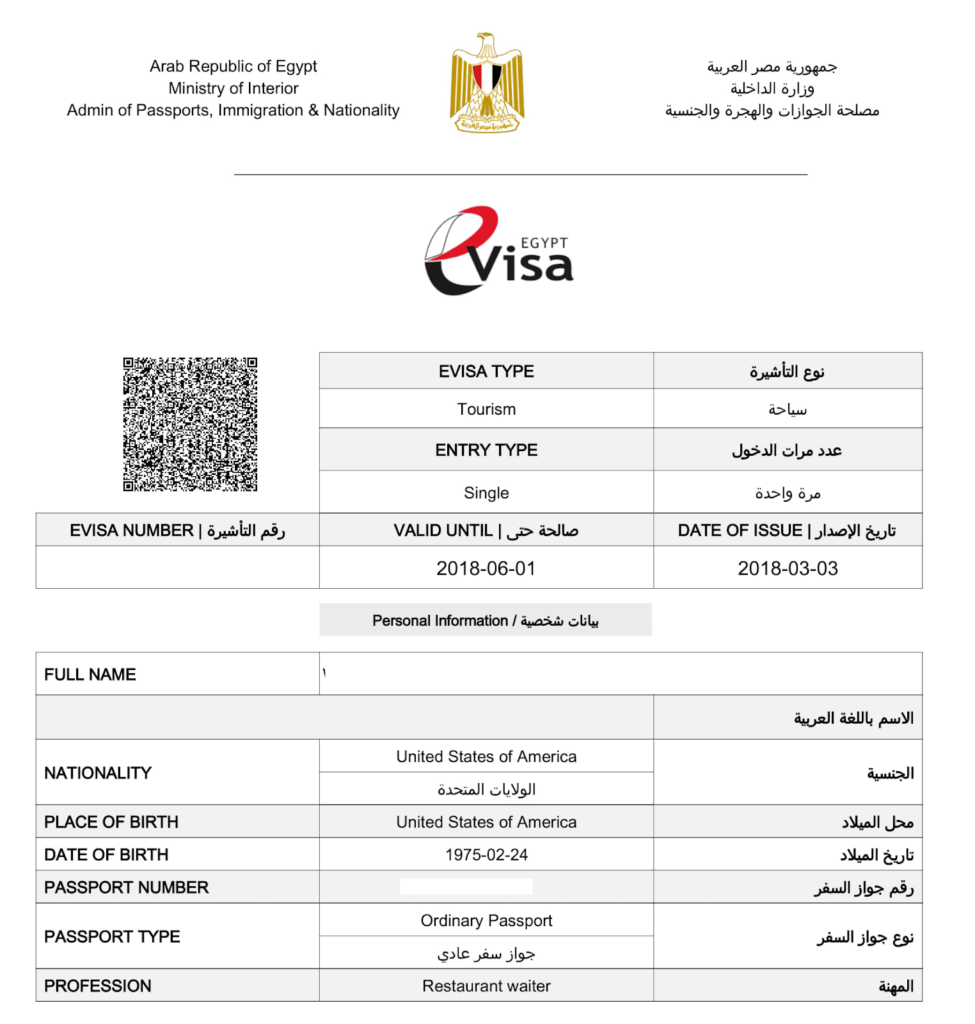 e visa single entry